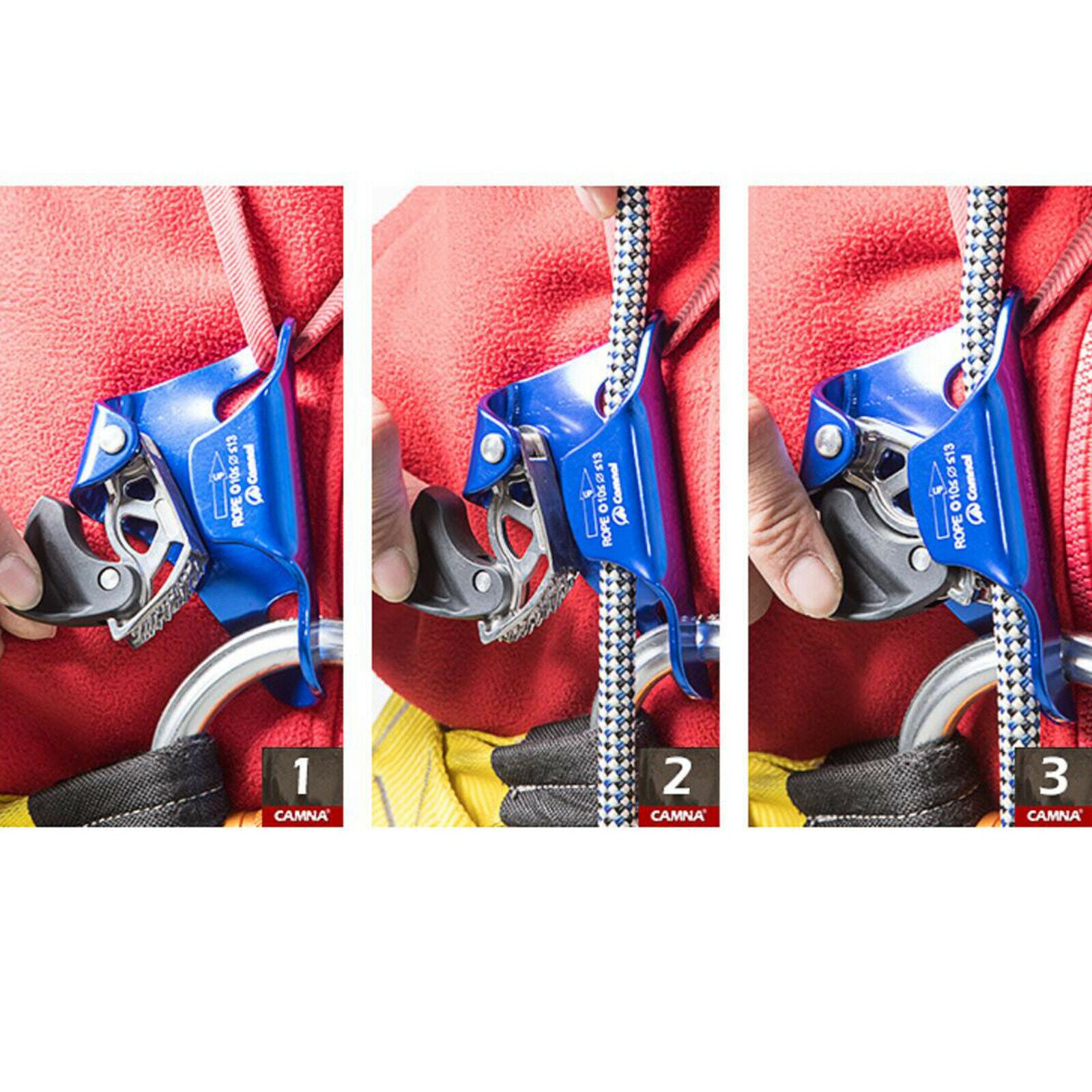 Climbing Chest Ascender Rigging Clamp Gear Equipment Sport Caving Survival