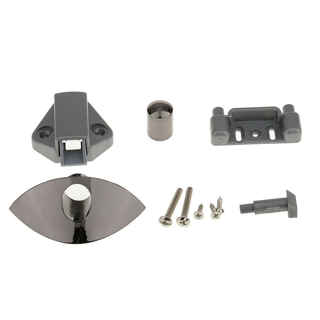 Push Catch Knob Cupboard Lock for Caravan Campervan Motorhome Cabinet Black