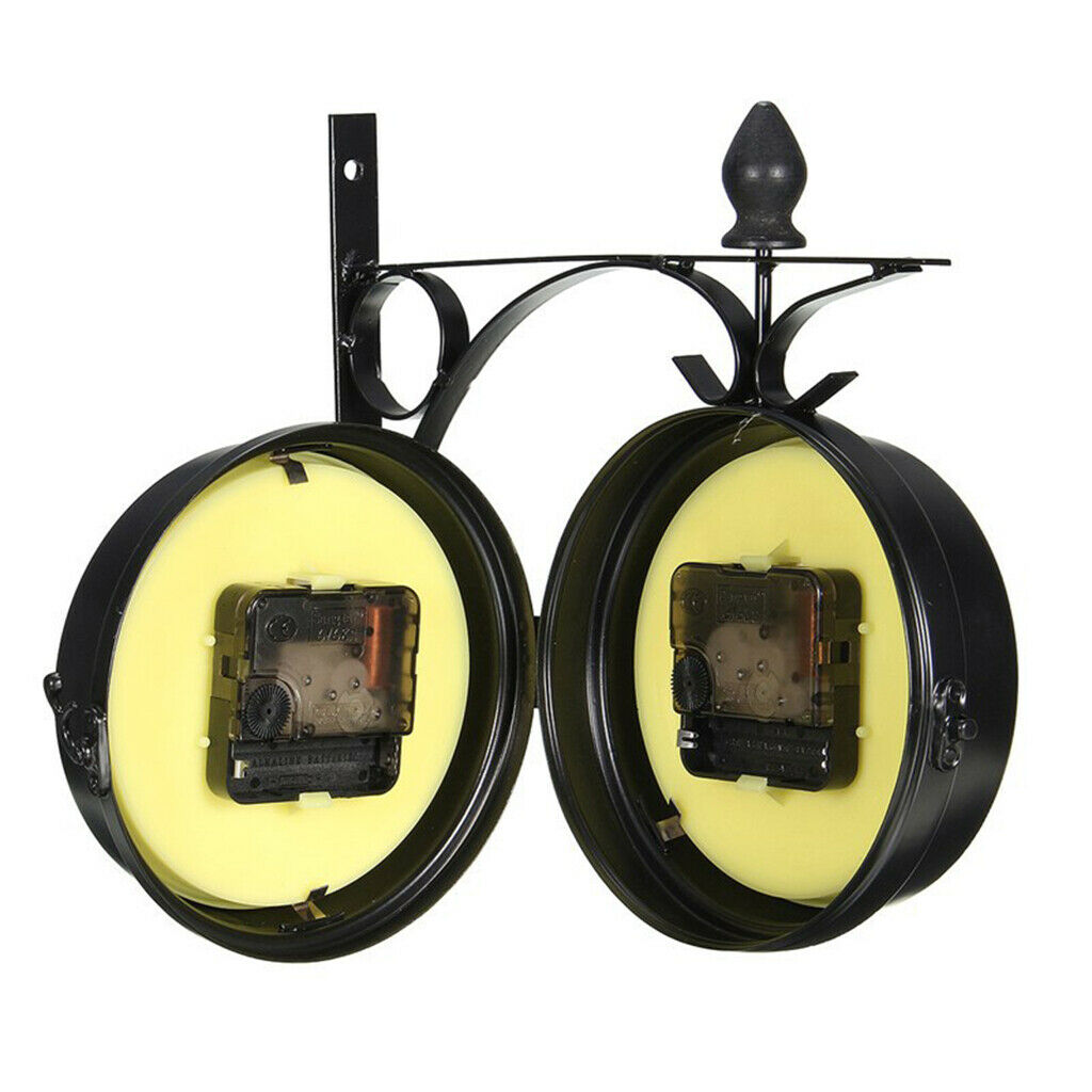 Modern Art Design Double Sided Wall Clock Station Clock Home Classic Art Decor