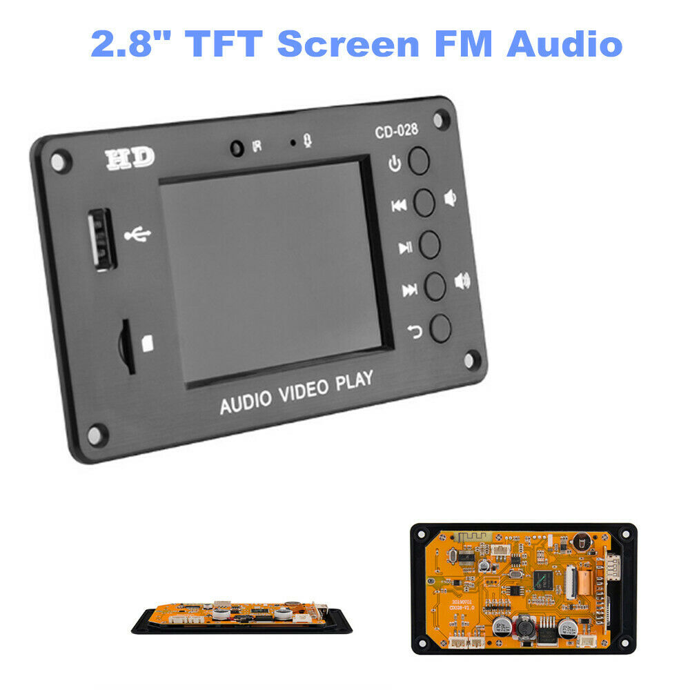 2.8inch TFT Screen FM Audio Car Lossless Full Format MP5 USB SD Bluetooth Module