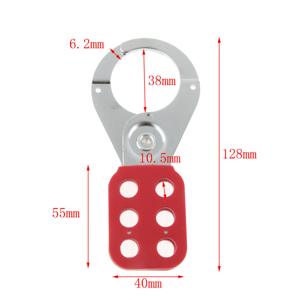 Steel Heavy Duty Lockout Tag Out Hasp Kit Safty Clamp 1.5 in for Padlocks