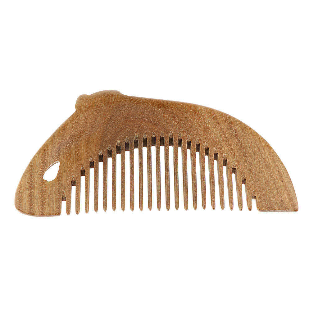 Wide Tooth Green Sandalwood Hair Comb No Static Massage Detangler Comb Lotus