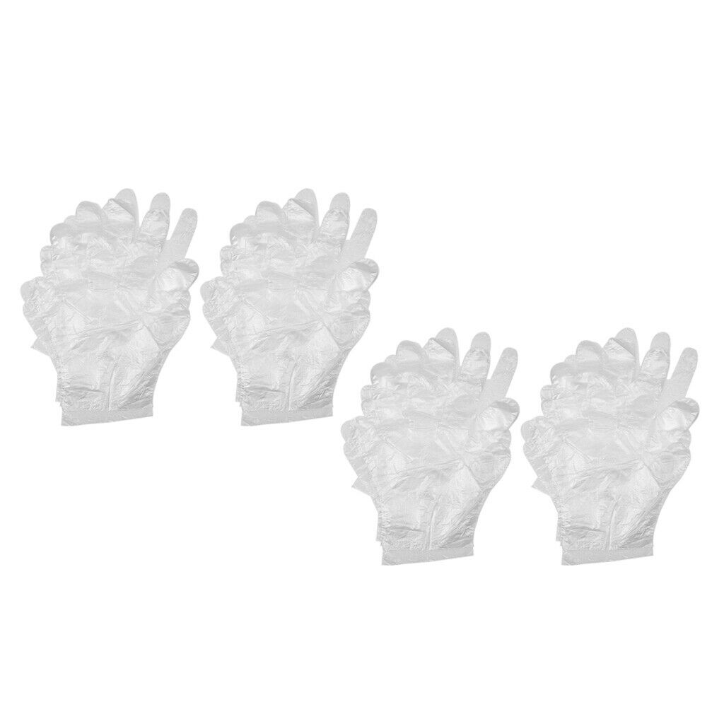 240pcs Soft Stretchy Seamless LDPE Finger Gloves for Kitchen Household