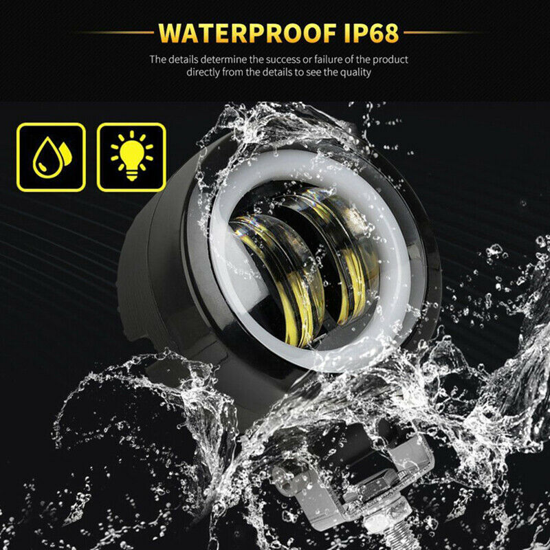 3.2Inch 20W Waterproof Round LED Work Light Bar 6500K For Motorcycle Offroad Tt