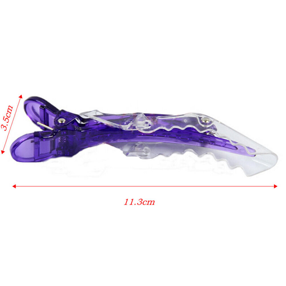 10X Sectioning Alligator Hair Clamp Clips For Hairdressing Salon Styling ASP.DD