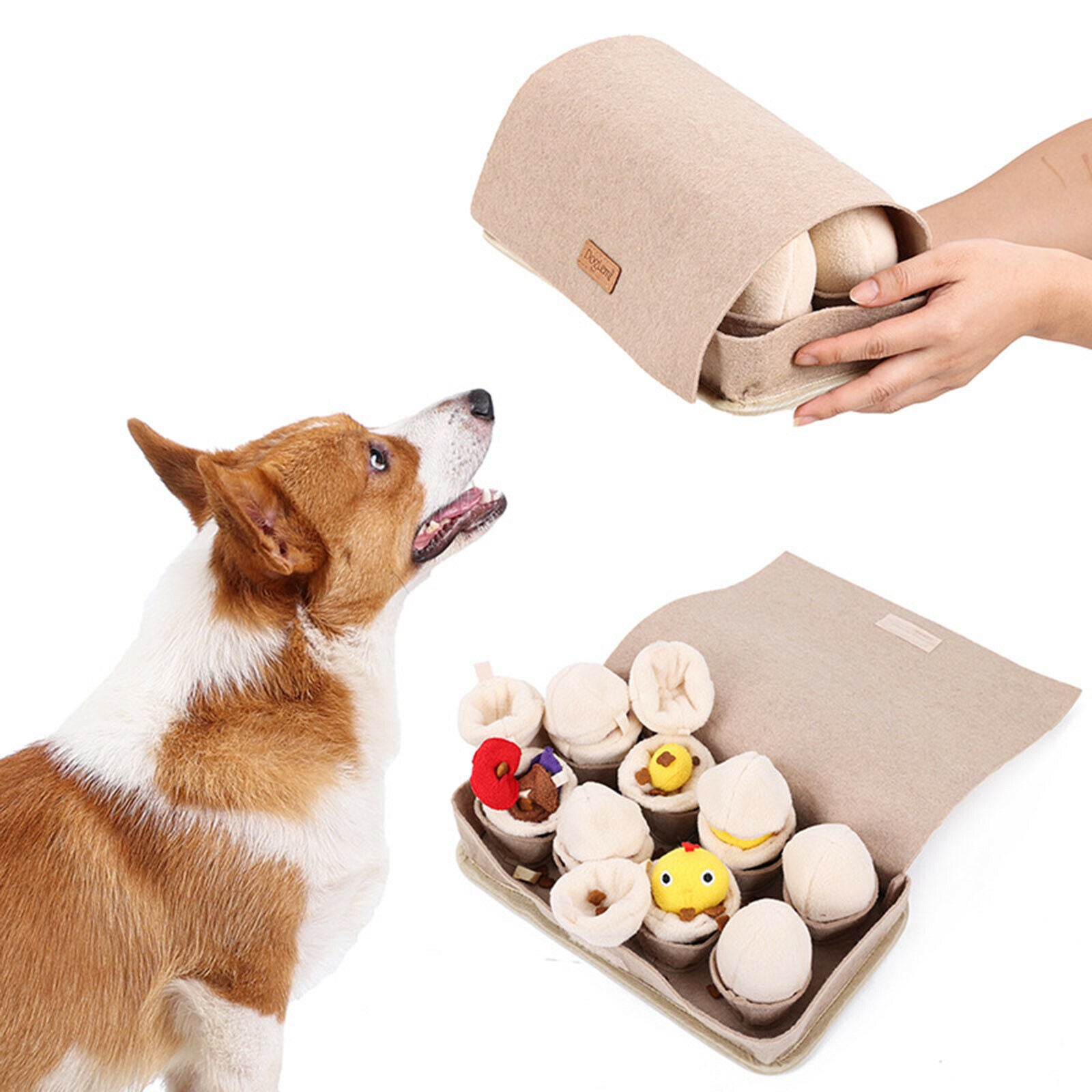 Pet Dog Snuffle Box Puppies Training Feeding Foraging Skill & Stress Release