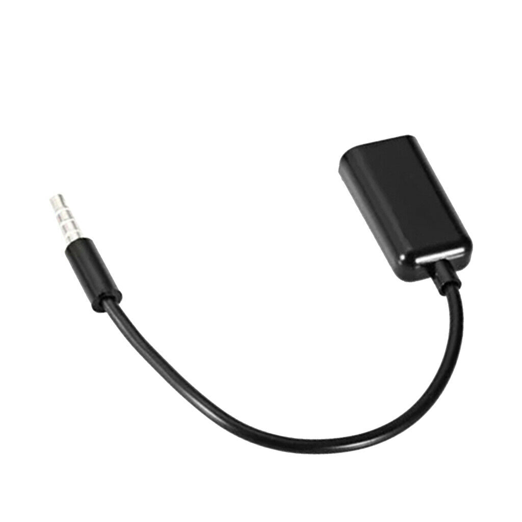 3.5mm Mini Audio Stereo Splitter Cable 1 Male to 2 Female Black