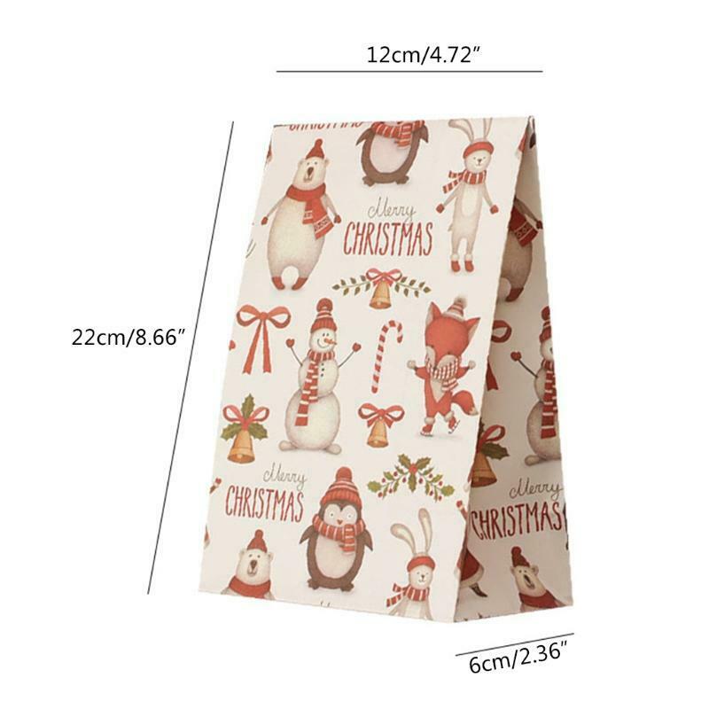 Christmas Advent Calendar Bags Calendars Filling Candy Gift Paper Bag DIY 24 Day