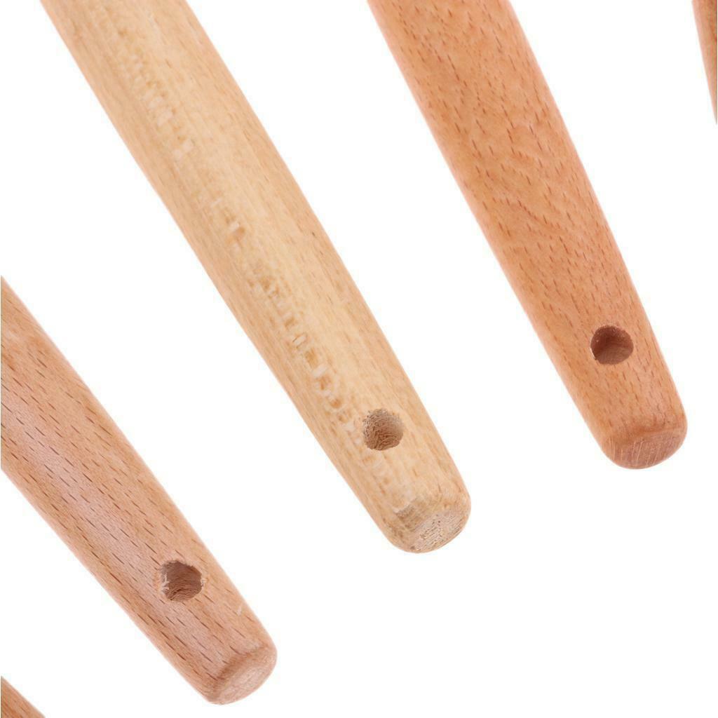 Outdoor Camping Kitchen Utensil Set Silicone Cooking Tool with Wood Handle B