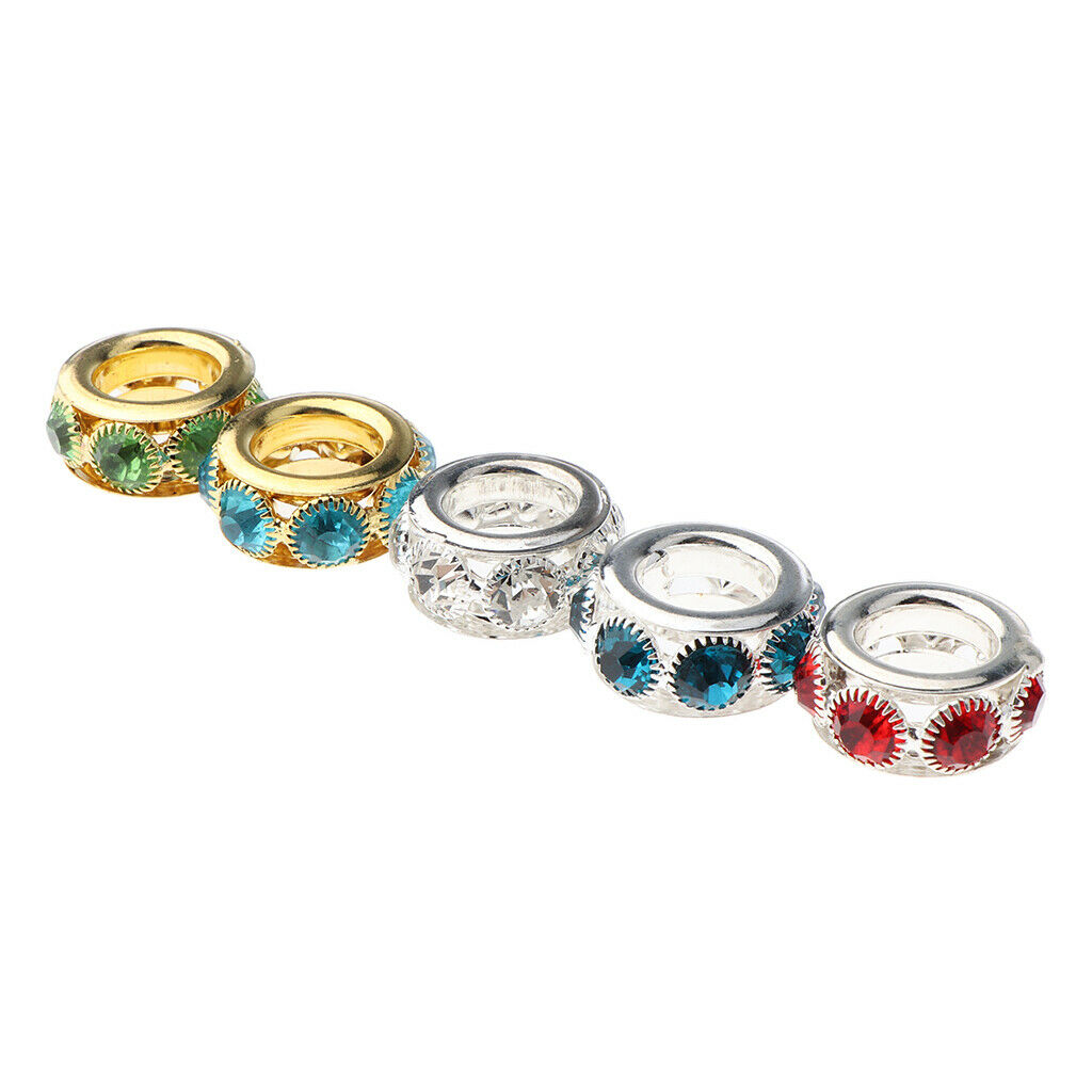 25 Count Assorted Styles Alloy Spacer Beads Dreadlocks Metal Cuffs Braiding