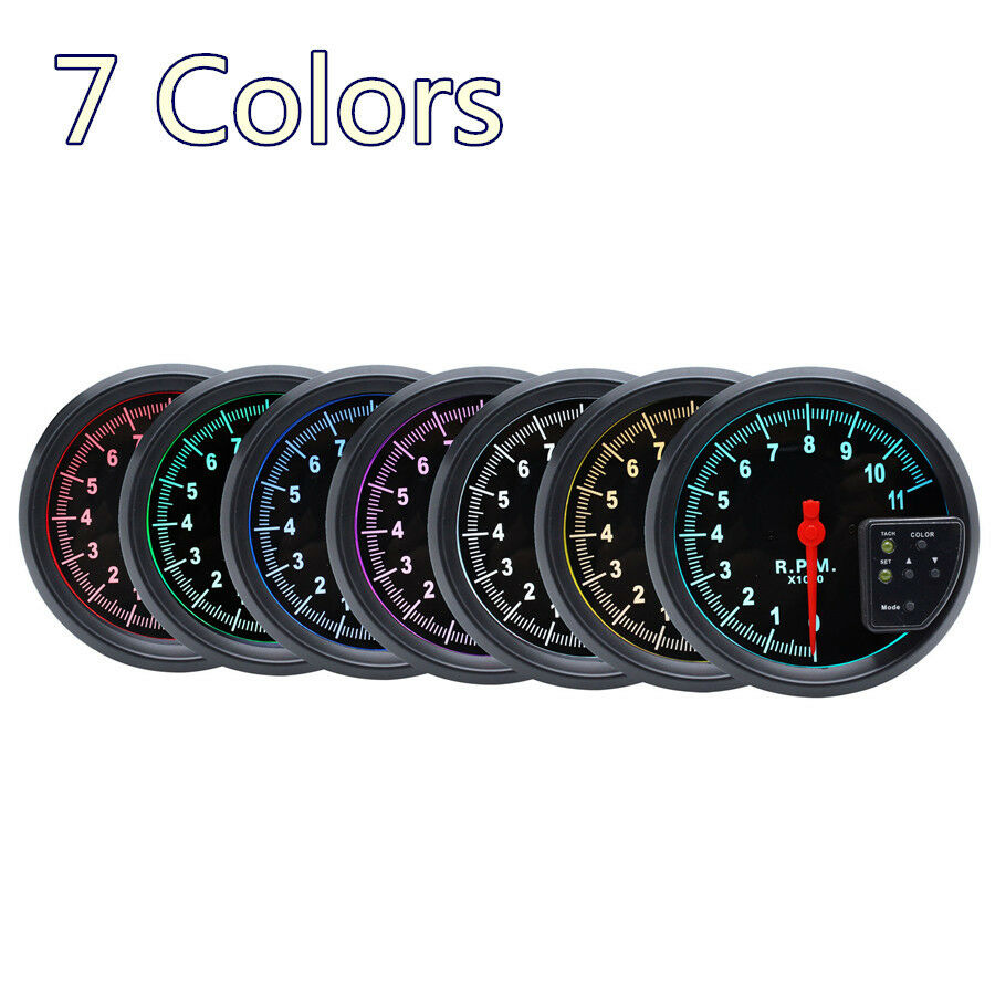 12V Car Auto SUV Tachometer Gauge Universal 5Inch Stepper Motor Auto RPM 11000K