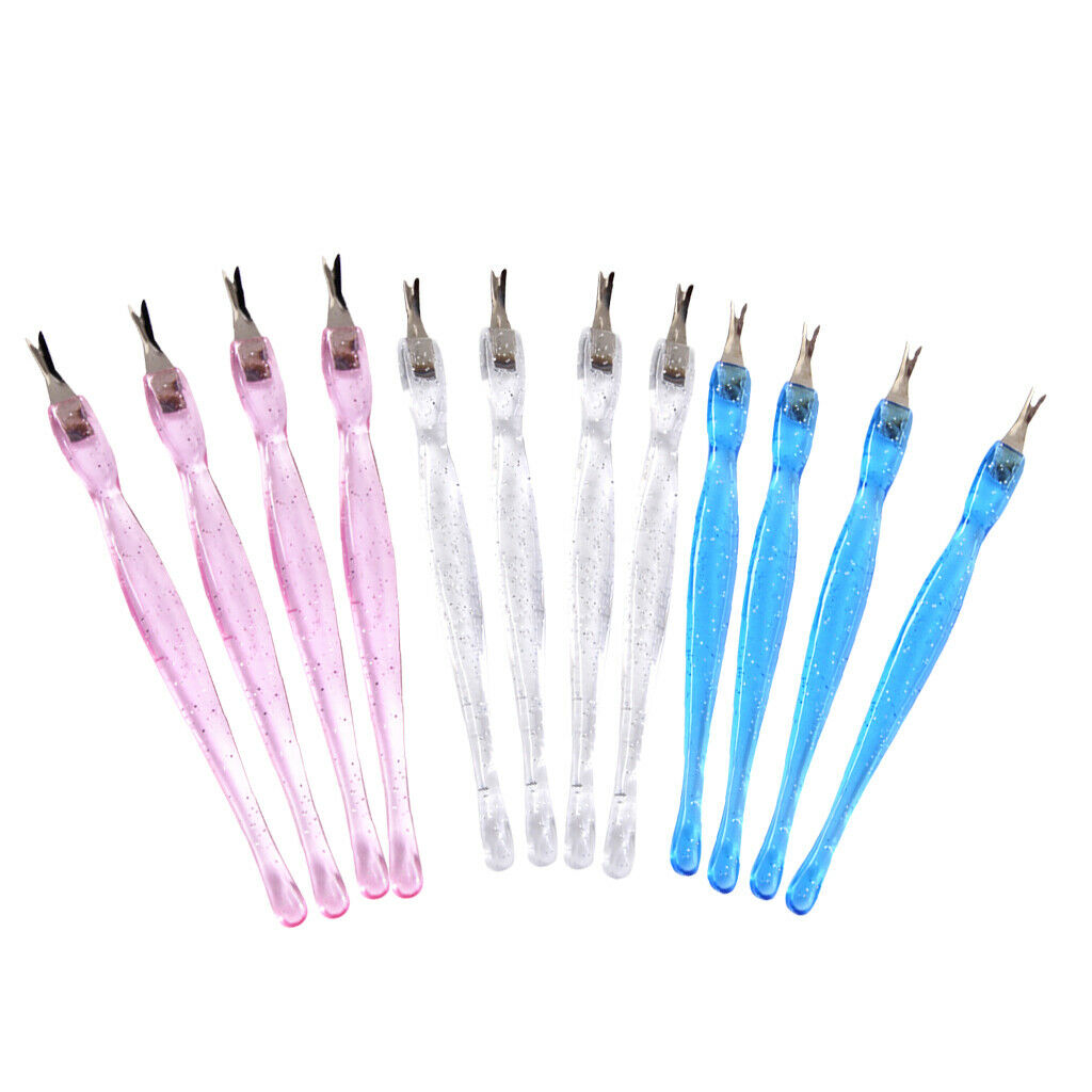 12x Cuticle Pusher Trimmer Cutter Remover Pedicure Manicure Skin Nail Tool