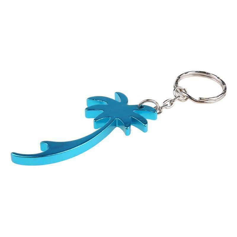 Aluminum Beer Bottle Opener Keychain Palm Tree Mini Bottle Opener Keys Collector