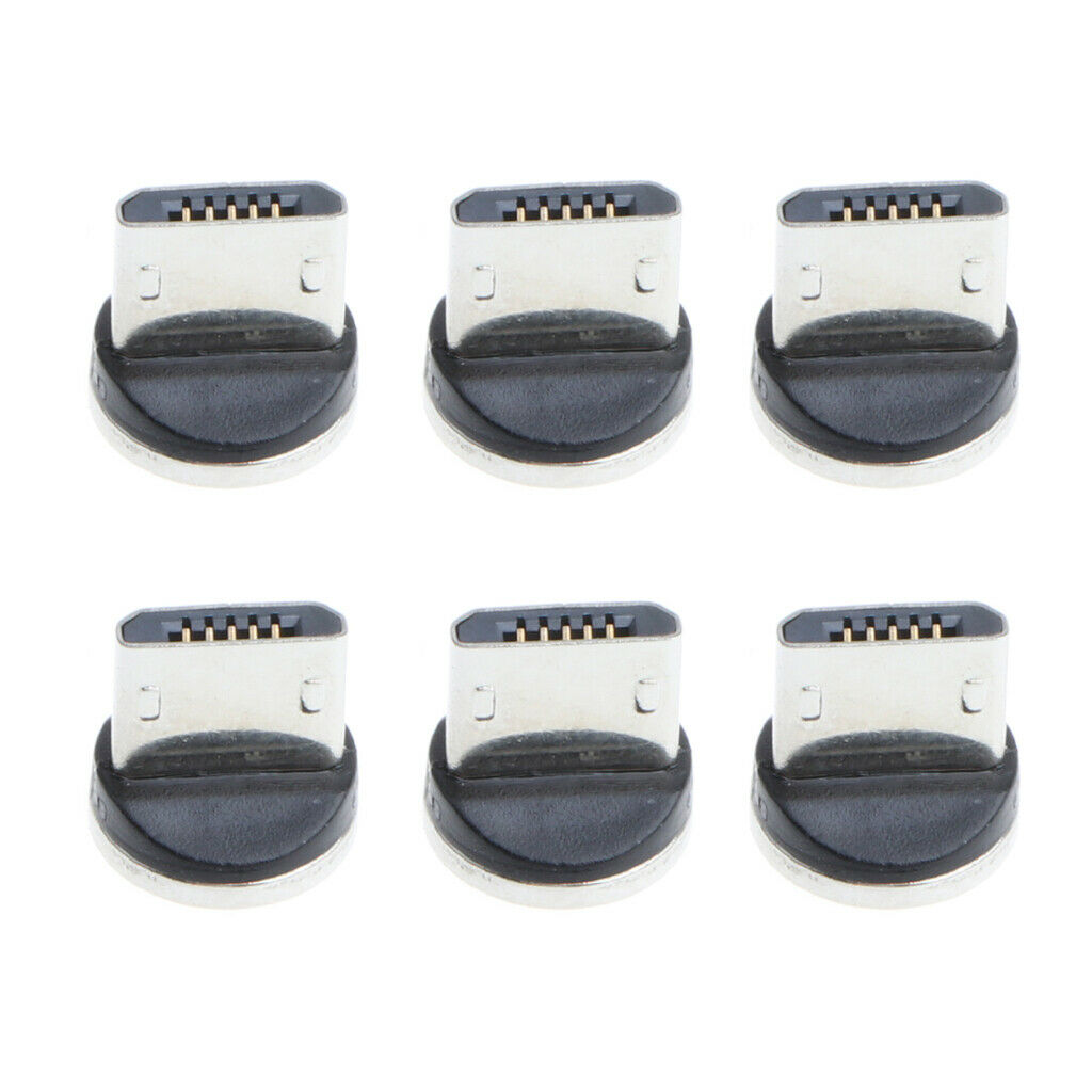 6 Piece Magnetic Micro USB Charger Sync Data Cable Head Adapter .