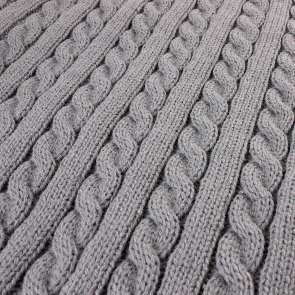 Baby Infant Knit Crochet Swaddle Wrap Swaddling Blanket Sleeping Bag Gray