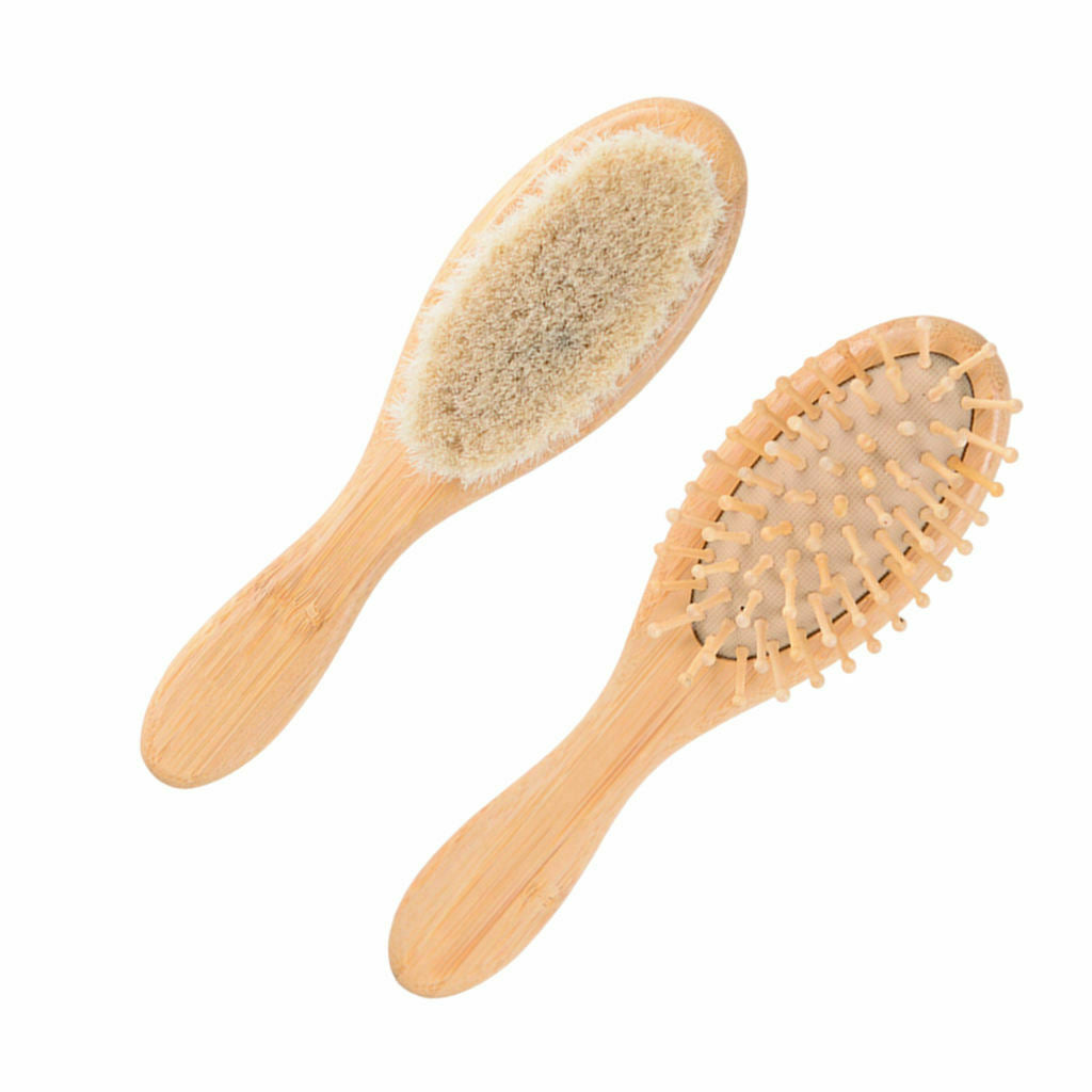 2Pcs Baby Hair Brush Perfect Wool Soft Bristles Massage for Toddlers Baby