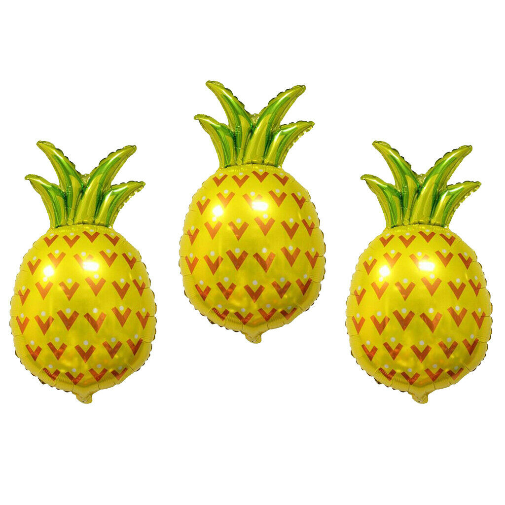 Pack of 3pcs Pineapple Helium Balloon,Flamingo Party Decorations, Hawaii Luau