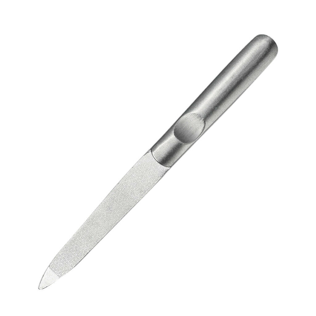 Double Sides Nail Files Stainless Steel Nail Buffer Manicure Pedicure Cuticle