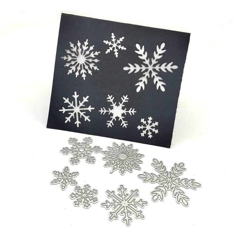 Christmas Six Petal Snowflake Frost Flower Carbon Steel Cutting Dies DIY Photo