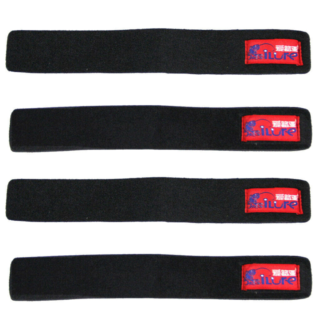 4 pcs Fishing Rods Belts Tie Tackle Strap Wrap Band Holder Handy Accessories