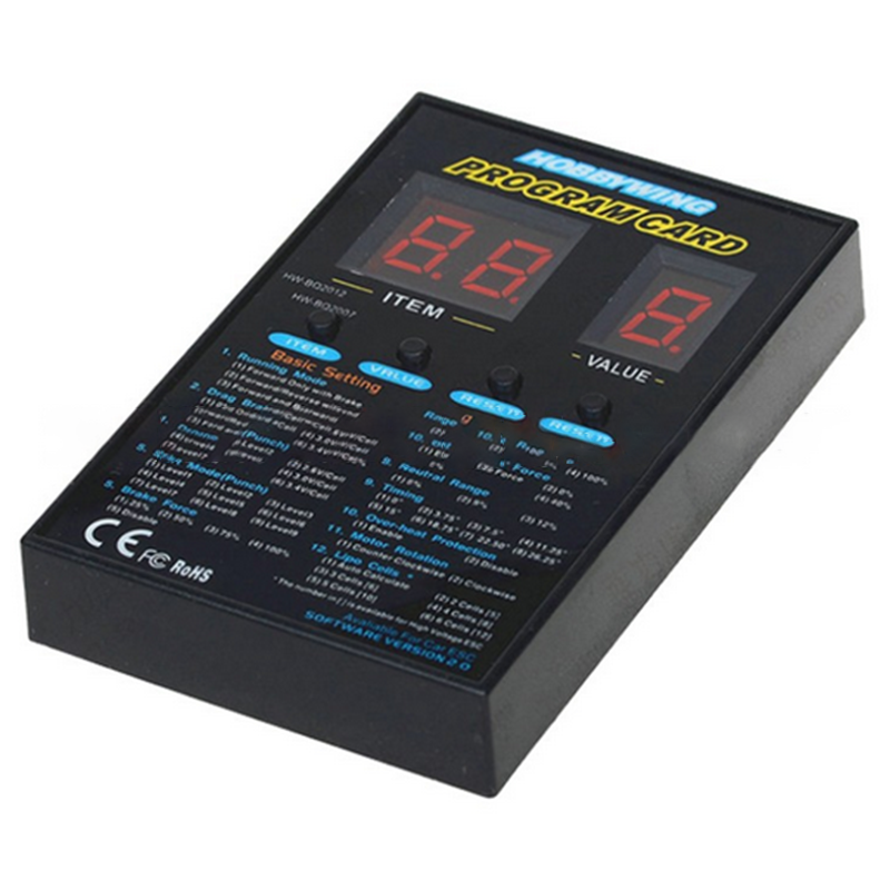 120A Brushless ESC Program Card Box For QuicRun XeRUN EzRUN Platinum Series