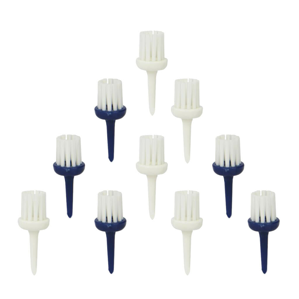 10pcs Pro Golf Brush Tees Driver Training Supplies Golf Brushes Tees 52mm