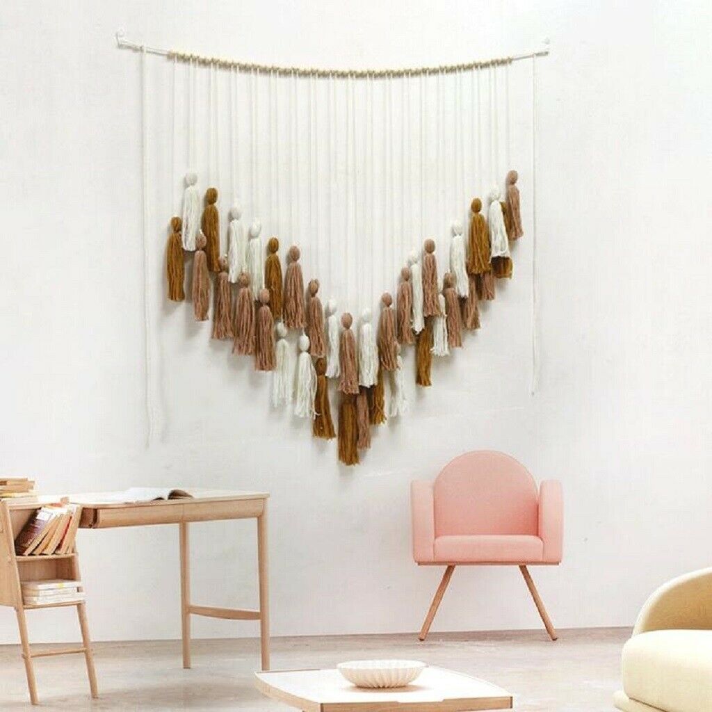 35inchx40inch Cotton Tassel Tapestry Fringe Wall Hanging Art Dorm Decor