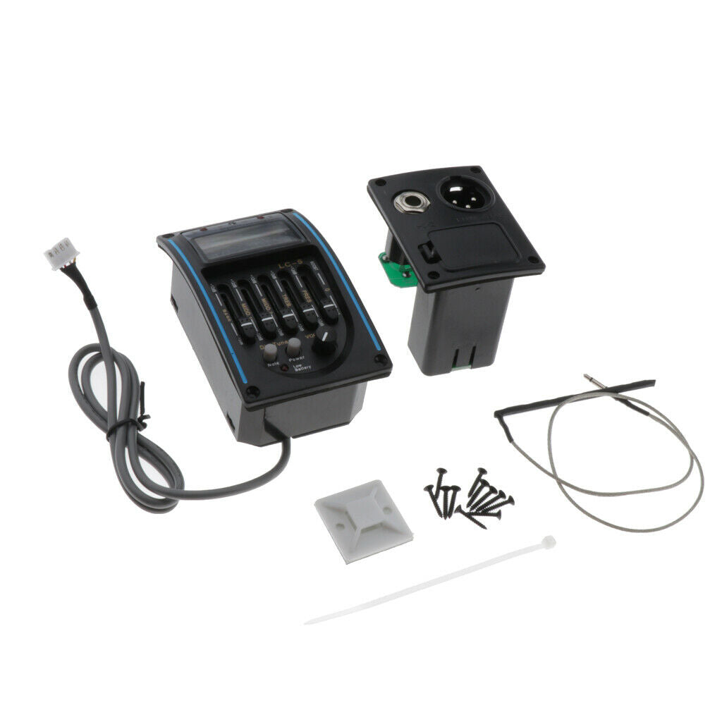 Acoustic Guitar Pickup & EQLC-5 Band Preamp Tuner Guitar DIY Accessories