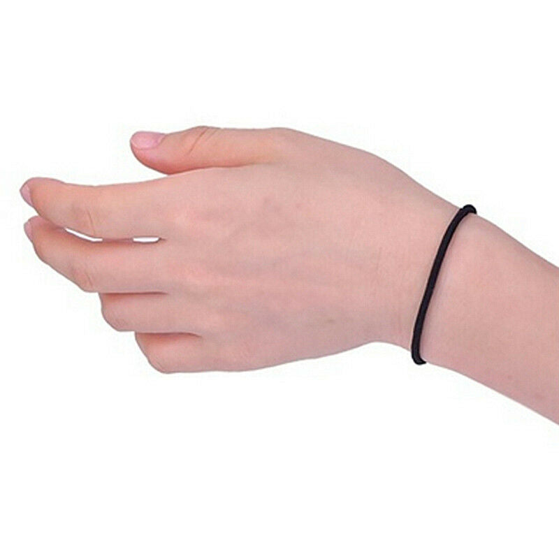 40X Black Elastic Rope Ring Hairband Women Girl Hair Band Tie Ponytail Ho.l8