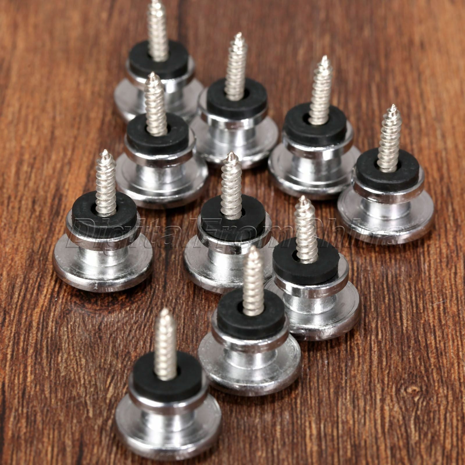 10pcs Acoustic Bass Electric Guitar Ukulele Locking Strap Tail Nail Button Screw