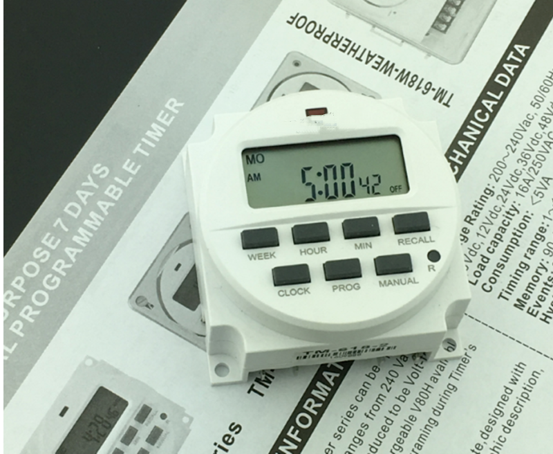 Tm618H-2 Sinotimer Display Programmable Lcd Digital Timer Time Switch 12V Dc