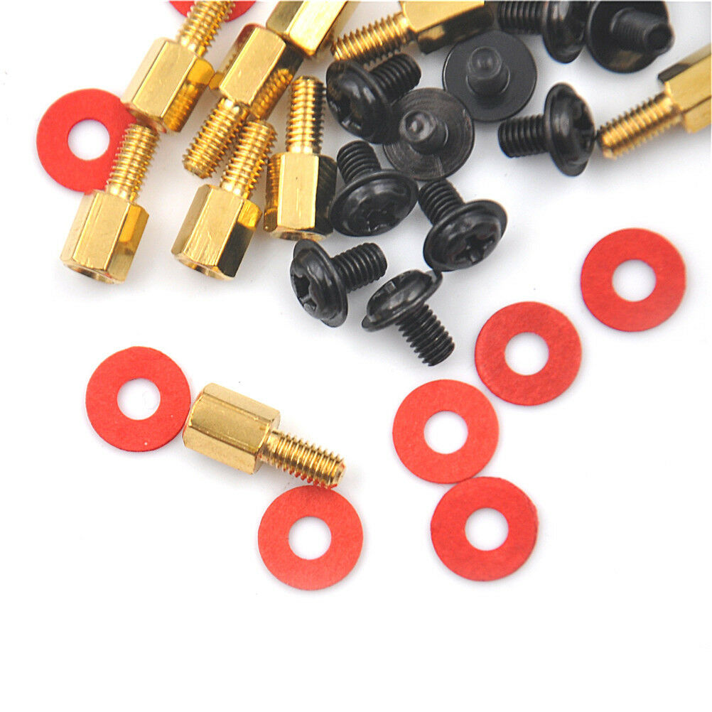 12pcs Computer Screws Motherboard Standoffs/ Screws/ Washers Ki.l8