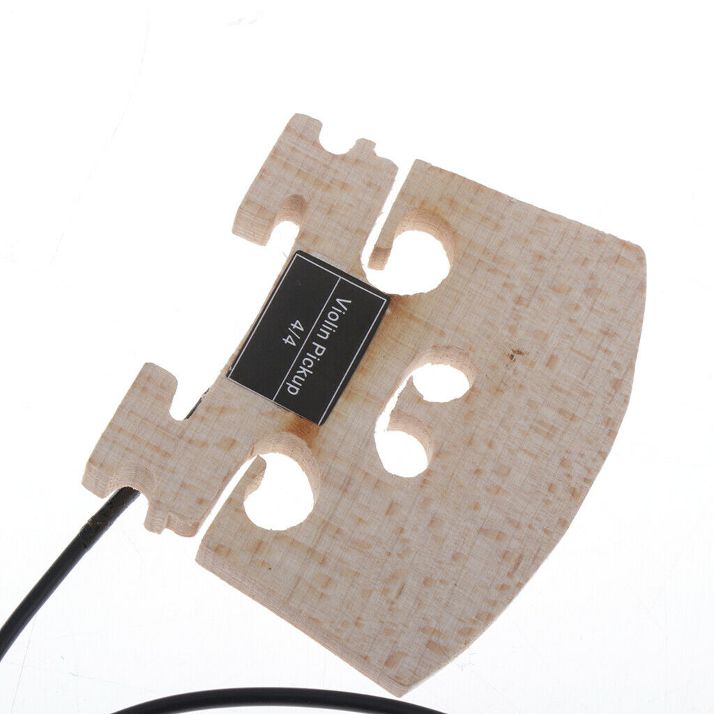 Violin Bridge with Embedded Piezo Pickup, Jack Included for 4/4 Violin