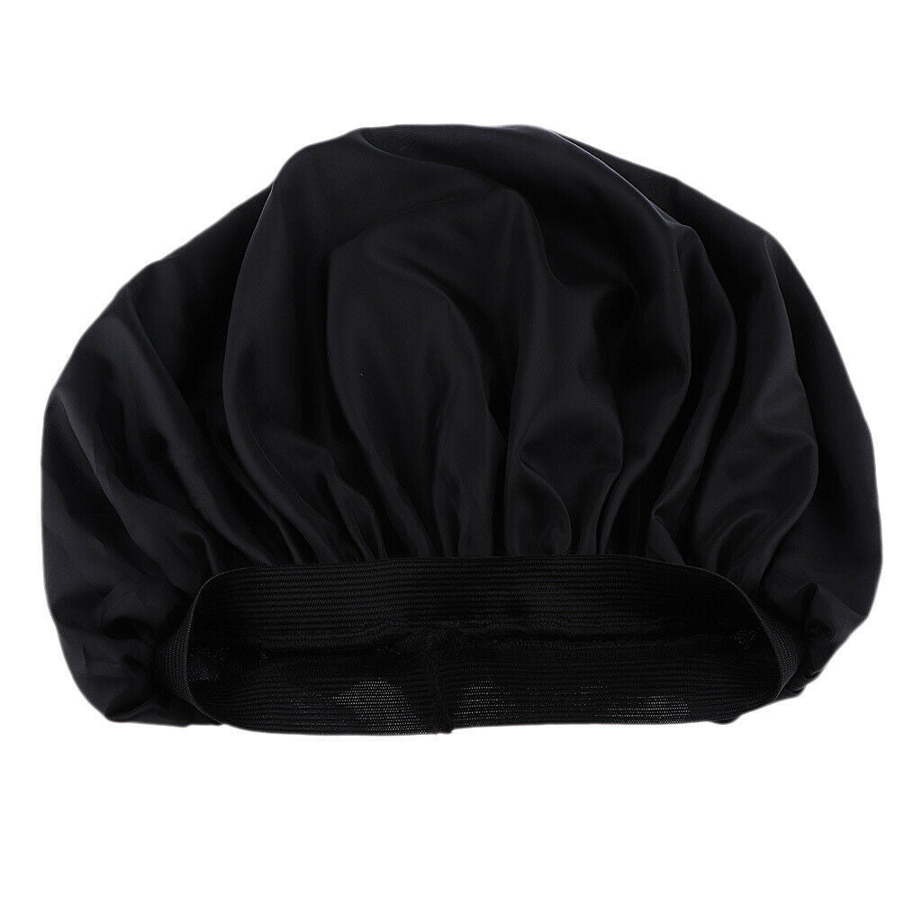 Silk Satin Night Sleep   Hair Bonnet Hat Head Cover Band Adjust Elastic