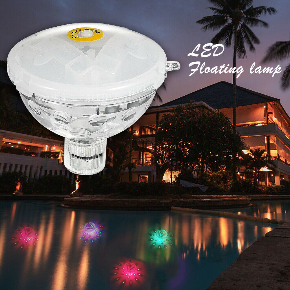 Underwater Light Swimming Pool LED Disco Party 4 Color Chang Floating Lamp @