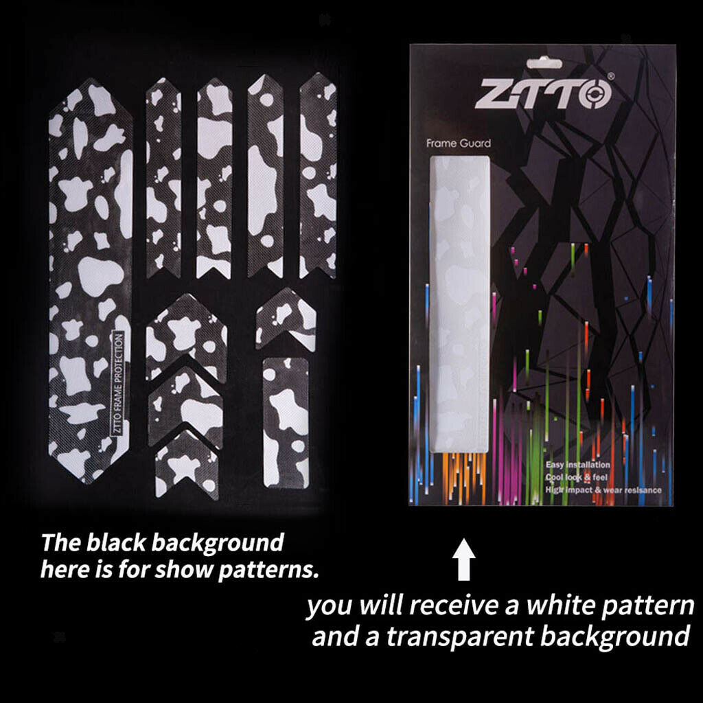 Bicycle Frame Protector Stickers Scratch Resistant Paster with Spot Pattern