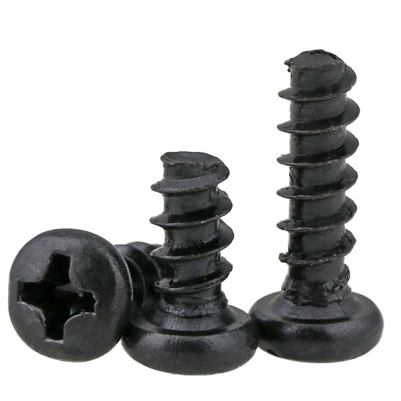 60pc M2*4-12mm Phillips Pan Head Self Tapping Screws Flat Tail Kit Zinc Plated