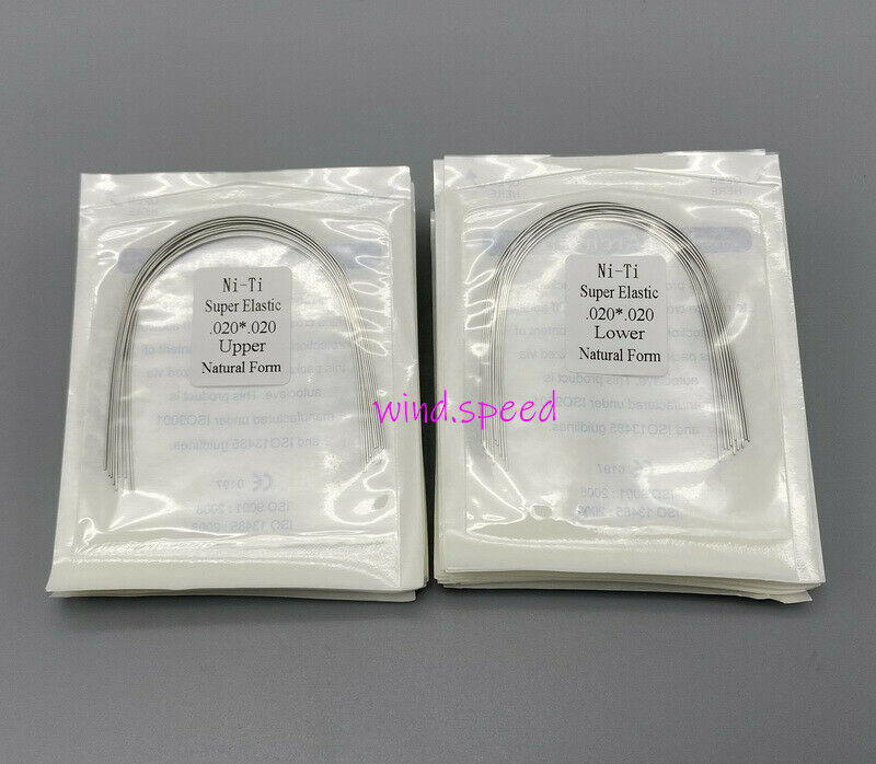 20packs Dental Orthodontic Arch Wire Rectangular Natural Elastic Niti 20X20 U&L