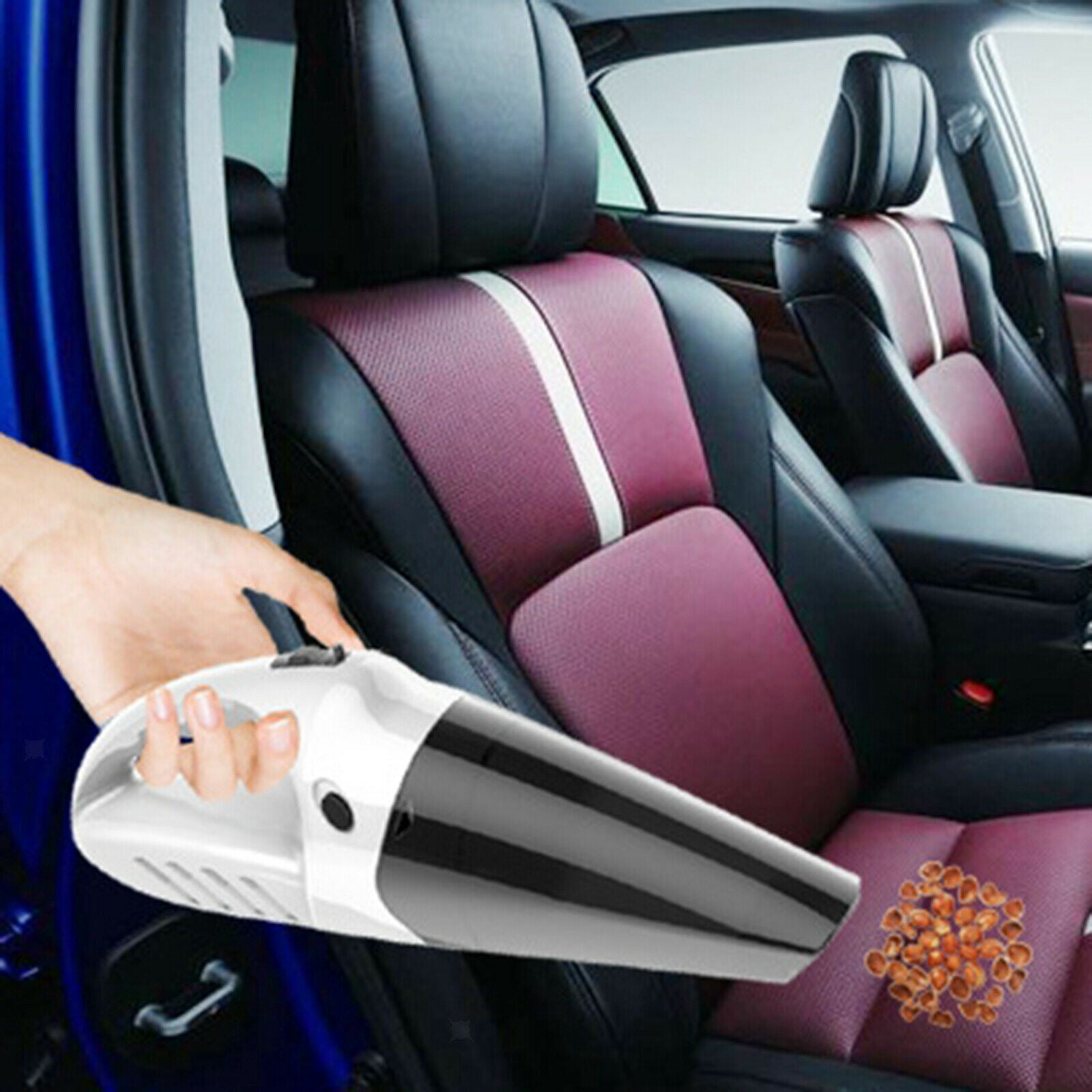 Cordless Vacuum Cleaner Car Truck Duster Machine Rechargeable White