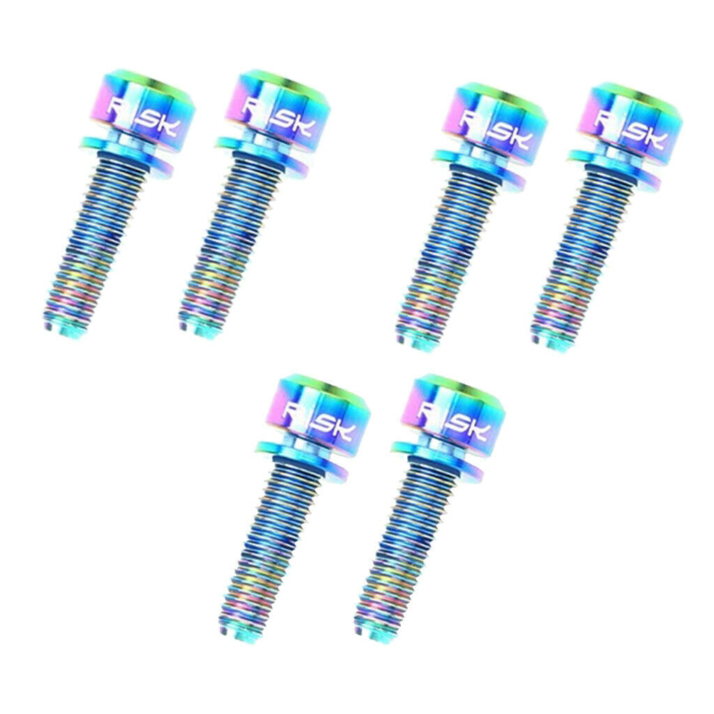 12 Pieces Titanium Alloy Bike Handlebar Stem Screws Bike Stem Bolts M5x20mm