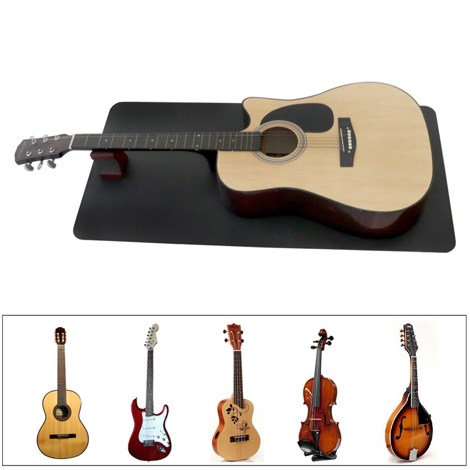 Professional Guitar Work Mat Pad Workbench with Neck Rest Support Care