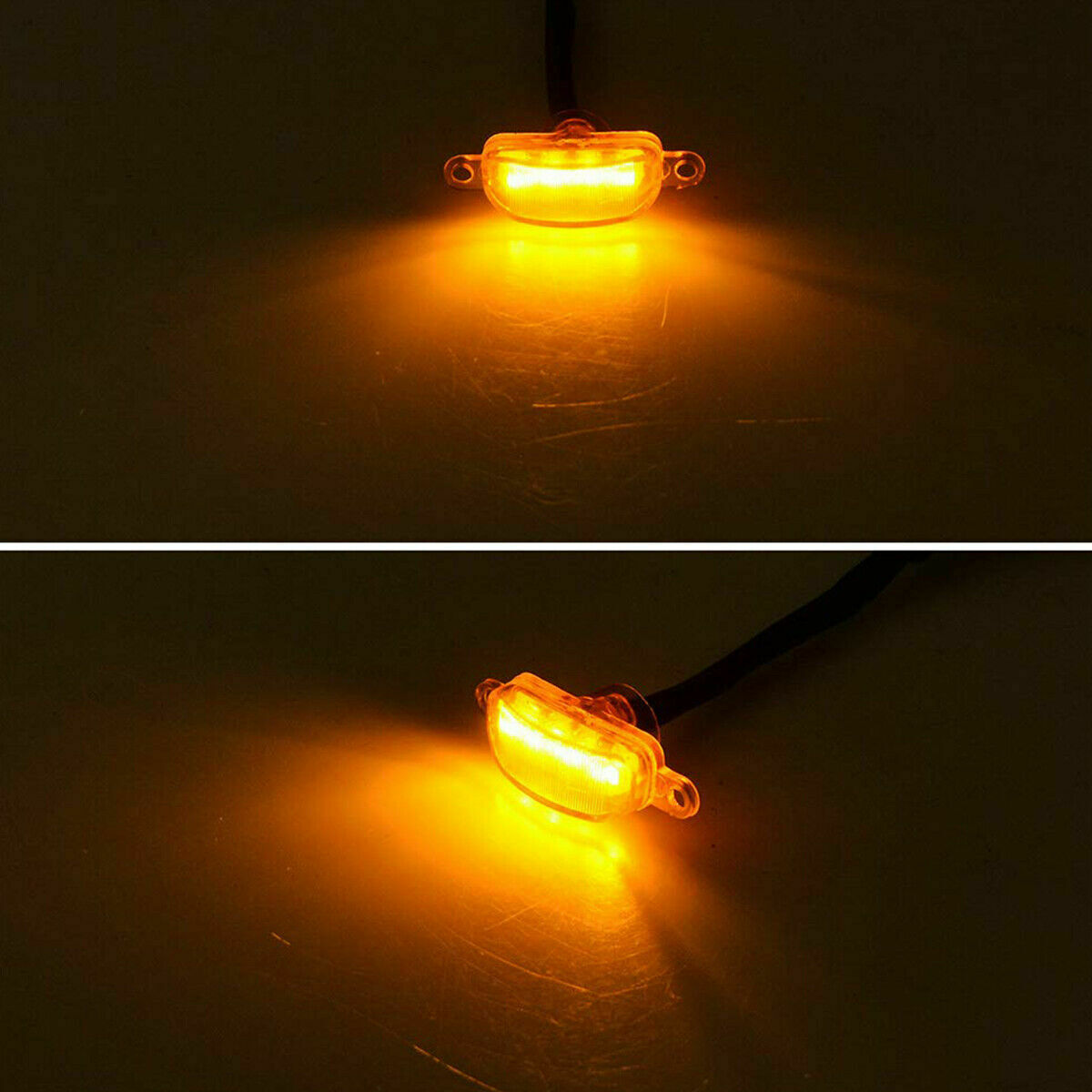 3Pcs Smoked Amber Yellow LED Front Grille Running Lights For Ford Raptor F-150