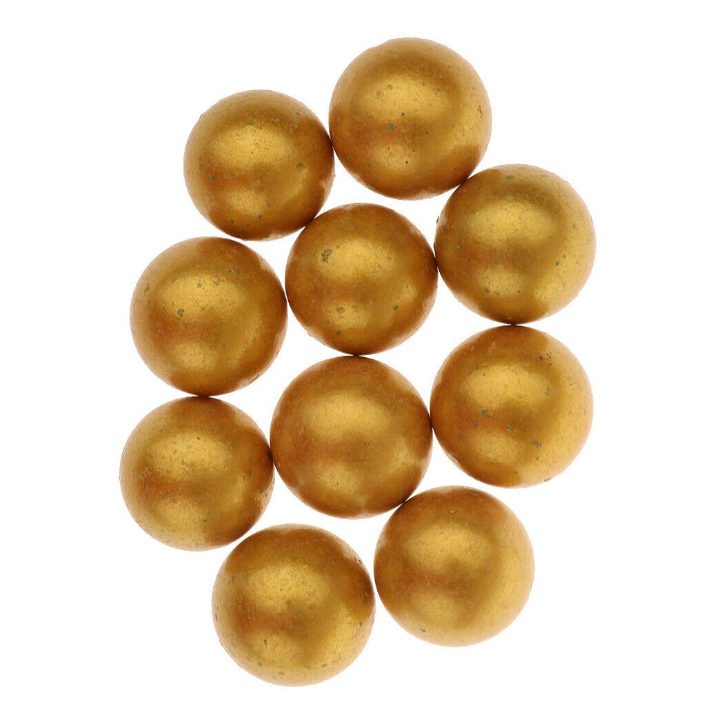 10 Pieces 25mm Diameter Glass Marbles Toys Jump Ball Marbles Game Yellow