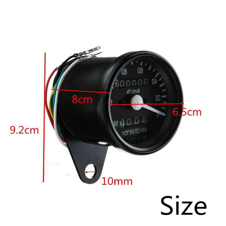 Motorcycle Speedometer Odometer Tachometer Gauges Stainless steel shell km/h RPM
