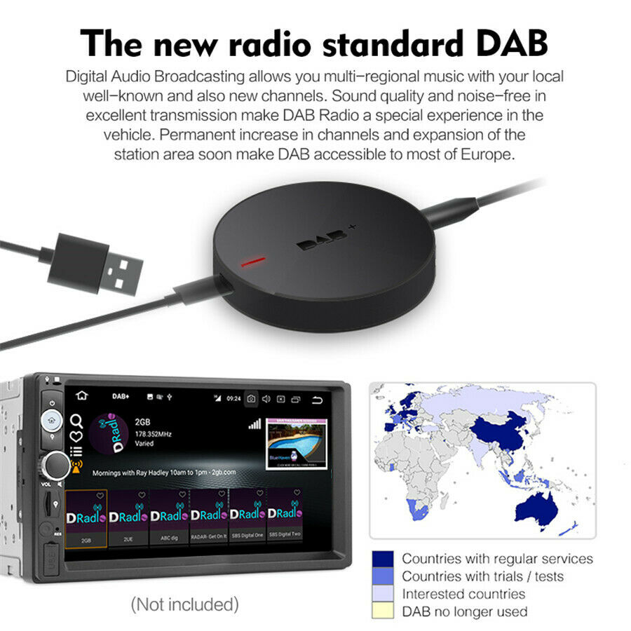 Car DAB + Digital Audio Broadcast Receiver 174-240MHz For Android Navigation