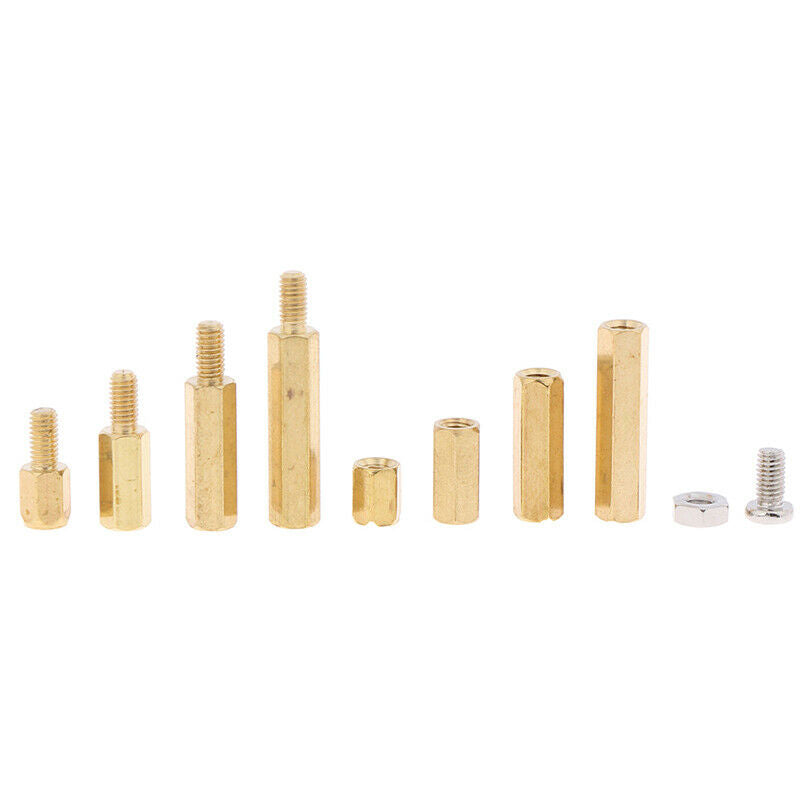 120Pcs M3 Male Female Brass Standoff Spacer PCB Board Hex Screws Nut S^P  ^j WF