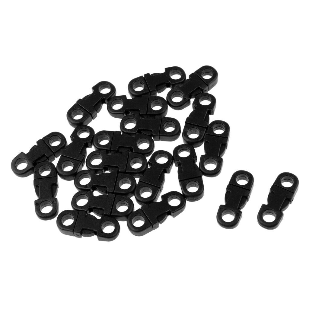 20pcs Outdoor Paracord Bracelet Cord Keychain Side Release Buckle Clip for 5mm