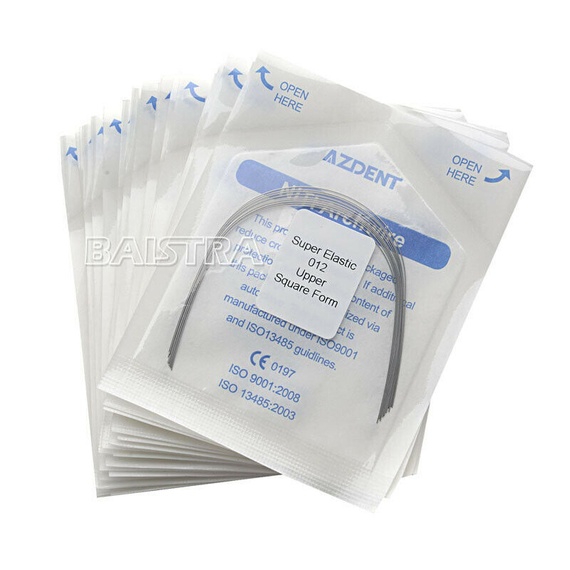 100X Dental Orthodontic Super Elastic Niti Arch Wire Square Round 012Upper