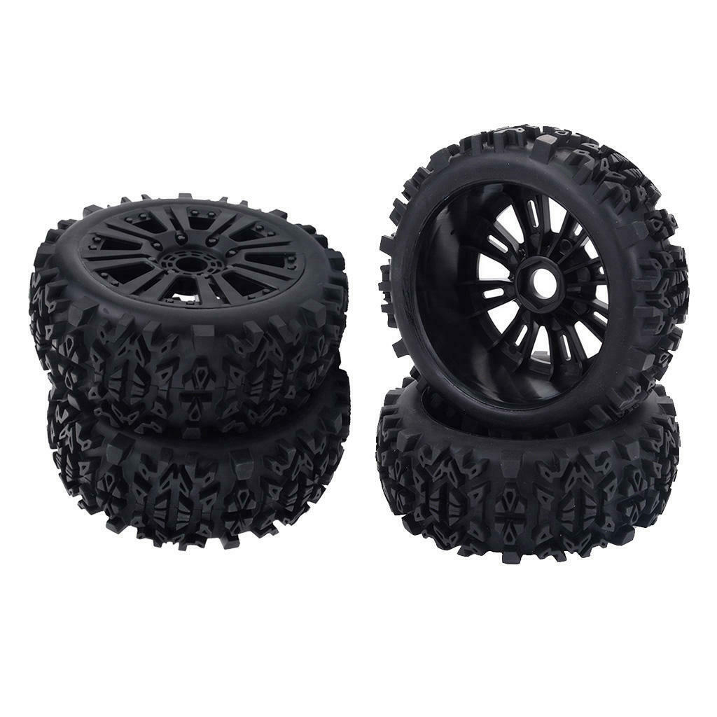 4Pieces Tires Wheel Climbing 1/8 RC Truggy Truck DIY Replacement Parts