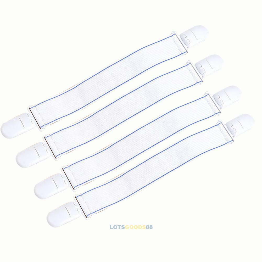 4PCS Elastic Bed Sheet Mattress Holder Fastener Grippers Clips Suspender Straps